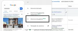 Confira como funciona o anúncio de galeria do Google Ads?