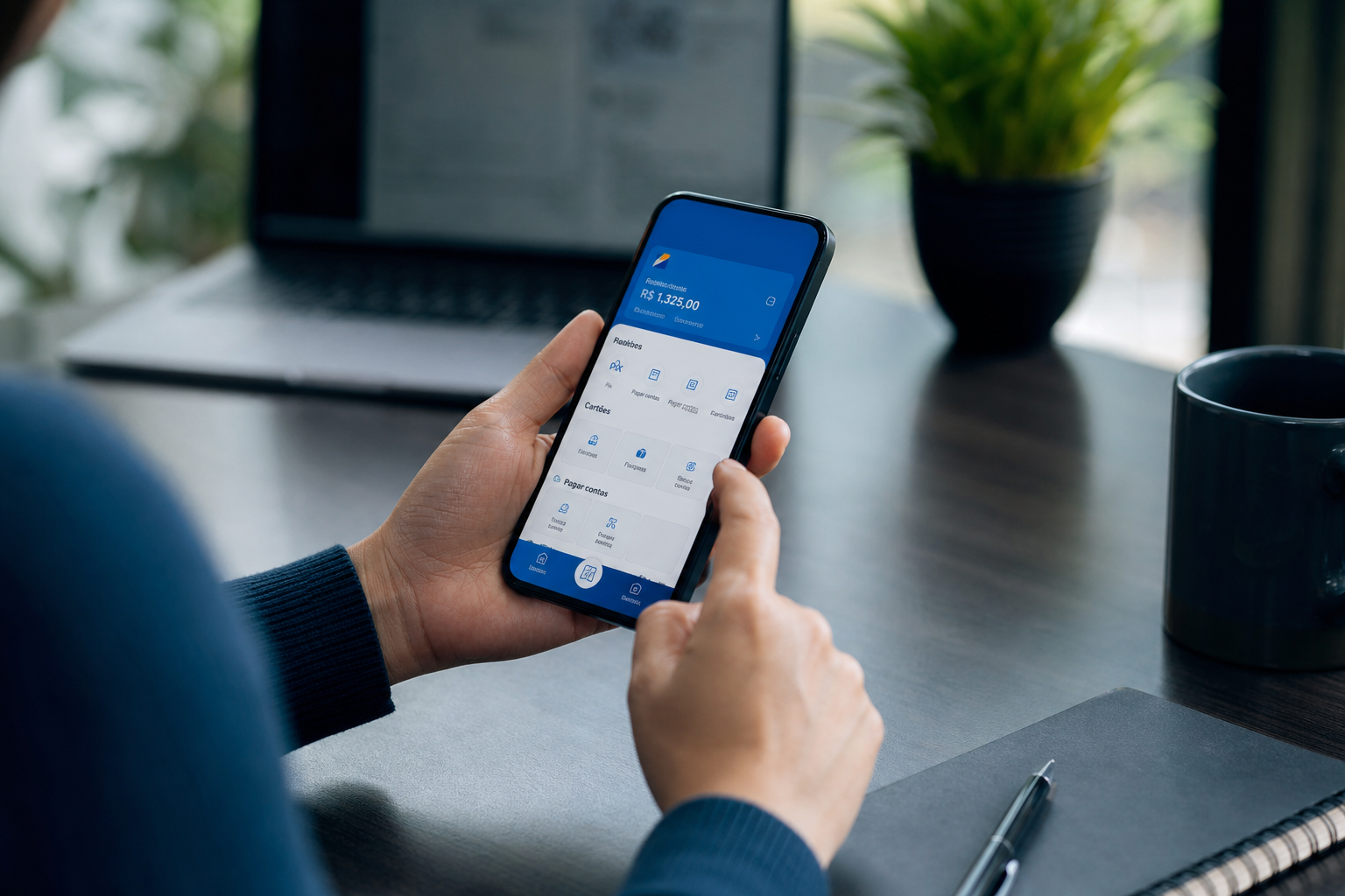 Imagem ilustrativa: Novo aplicativo da Caixa reúne serviços e reforça segurança no celular