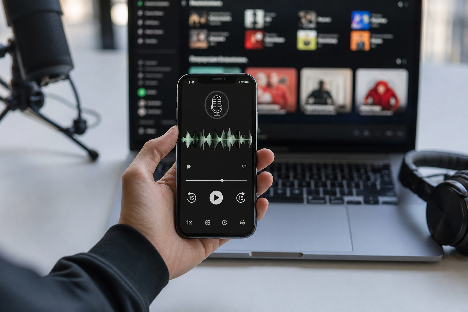 Imagem ilustrativa: Spotify testa botão Skip ahead e aumenta pressão sobre a monetização de podcasts
