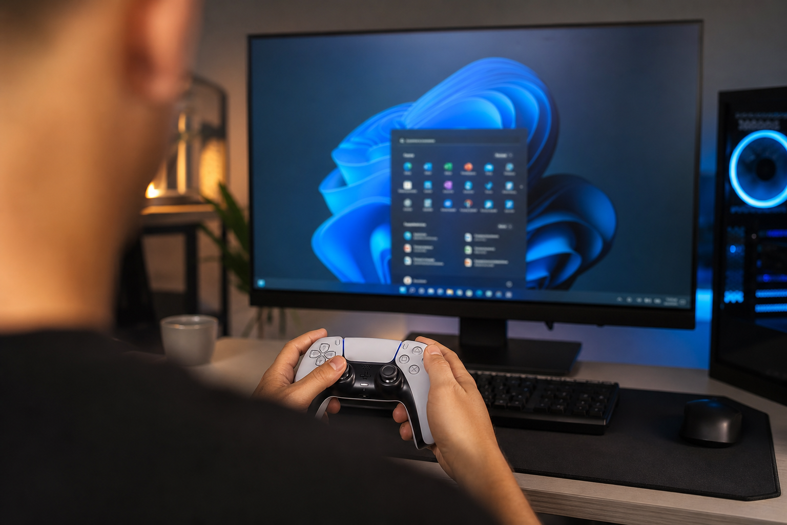 Imagem ilustrativa: Atualização do Windows leva gatilhos adaptáveis do DualSense aos jogos de PC