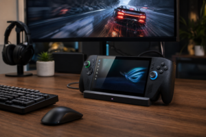 Imagem ilustrativa: ASUS lança dock ROG Bulwark DG310 para transformar o ROG Xbox Ally em console de mesa