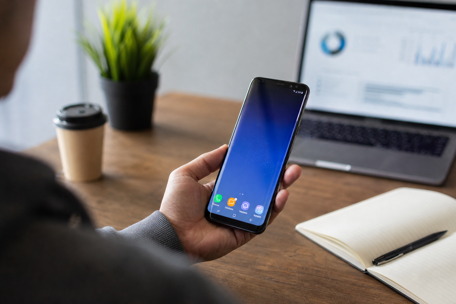Imagem ilustrativa: Galaxy S8 Plus marcou a virada da Samsung para telas maiores e assistentes digitais