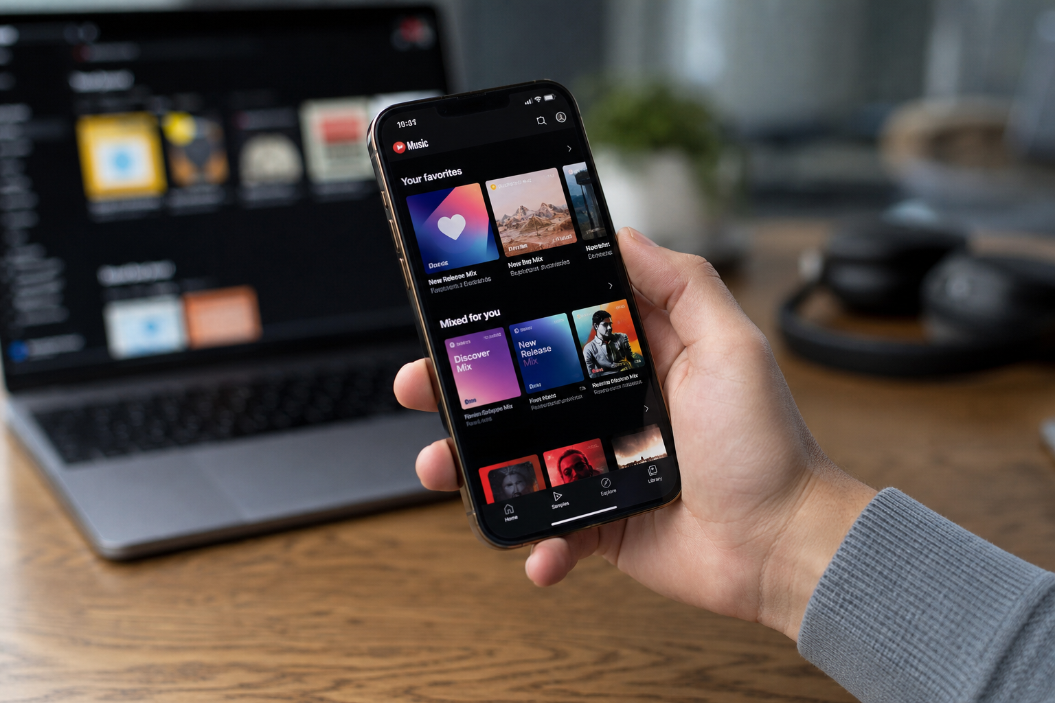Imagem ilustrativa: YouTube Music testa novo design no Android com capas maiores em álbuns e playlists